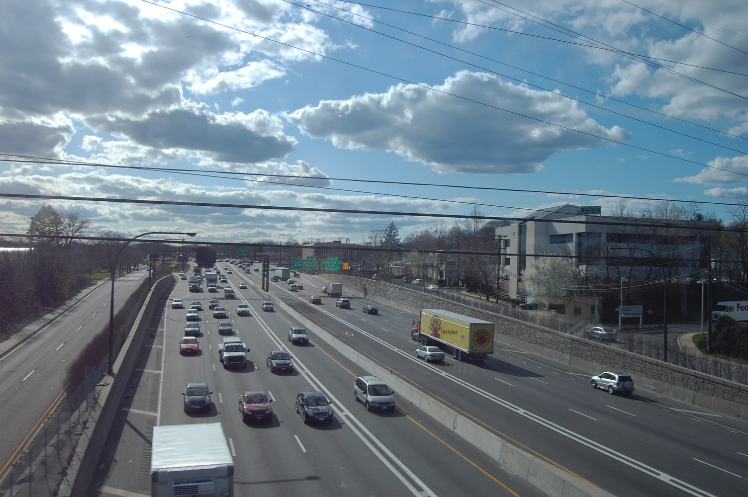 Cars driving on a road