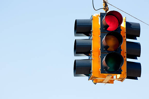 red light at stoplight.